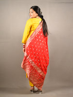 Load image into Gallery viewer, Yellow Dola silk with cotton lining and yoke lining with Banarasi