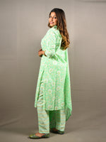 Load image into Gallery viewer, Light Green 3 Piece Pure Cotton Suit