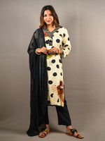 Load image into Gallery viewer, Black Polka Dots 3 Piece Pure Cotton Suit