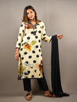 Load image into Gallery viewer, Black Polka Dots 3 Piece Pure Cotton Suit