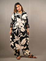 Load image into Gallery viewer, Black and White 2 Piece Pure Cotton Suit
