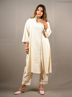 Load image into Gallery viewer, White 2 Piece Khadi Cotton Suit