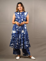 Load image into Gallery viewer, Blue and White 2 Piece Pure Cotton Suit