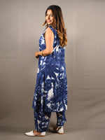 Load image into Gallery viewer, Blue and White 2 Piece Pure Cotton Suit