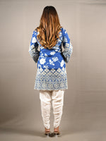 Load image into Gallery viewer, Blue and White 2 Piece Pure Cotton Suit