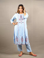 Load image into Gallery viewer, Light Blue 2 Piece Pure Cotton Suit