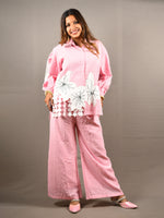 Load image into Gallery viewer, Light Pink Cotton Co-ord Set
