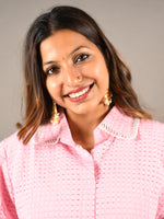 Load image into Gallery viewer, Light Pink Cotton Co-ord Set