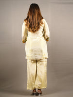 Load image into Gallery viewer, Cream Floral Embroidered Co-ord Set