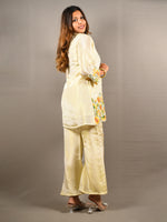 Load image into Gallery viewer, Cream Floral Embroidered Co-ord Set