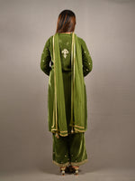 Load image into Gallery viewer, Green Soft Premium Velvet Zari Work Suit