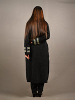 Load image into Gallery viewer, Black Embroidered 3 Piece Woolen Suit