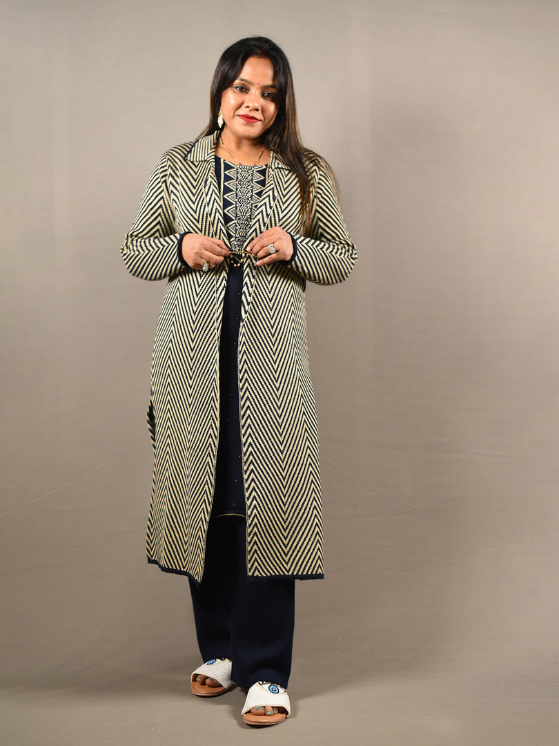 Soft Woolen 2 Piece + Attached Shrug