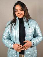 Load image into Gallery viewer, Turquoise Puffer Jacket