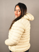 Load image into Gallery viewer, Cream Puffer Jacket