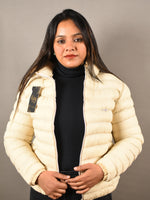 Load image into Gallery viewer, Cream Puffer Jacket