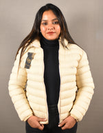 Load image into Gallery viewer, Cream Puffer Jacket