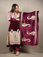 Load image into Gallery viewer, Soft Premium Velvet Embroidered Frock Suit