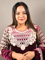 Load image into Gallery viewer, Soft Premium Velvet Embroidered Frock Suit