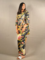 Load image into Gallery viewer, Blue and White 2 Piece Pure Cotton Suit