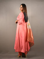 Load image into Gallery viewer, Anarkali Set With Embroidered Neckline And Silk Dupatta