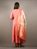 Load image into Gallery viewer, Anarkali Set With Embroidered Neckline And Silk Dupatta
