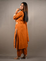 Load image into Gallery viewer, Brown Ethnic Embroidered Three-Piece Suit Set