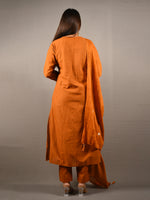 Load image into Gallery viewer, Brown Ethnic Embroidered Three-Piece Suit Set