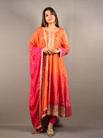 Load image into Gallery viewer, Elegant Ombre Anarkali Set with Embellished Dupatta