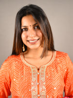 Load image into Gallery viewer, Elegant Ombre Anarkali Set with Embellished Dupatta