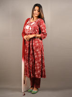 Load image into Gallery viewer, Embroidered Georgette Frock Suit With Dupatta