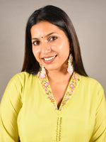 Load image into Gallery viewer, Pastel Green Embroidered Anarkali Suit Set with Dupatta