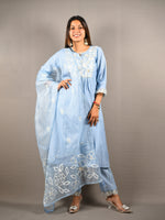 Load image into Gallery viewer, Flared Suit Set With Dupatta And Embroidery