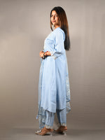 Load image into Gallery viewer, Flared Suit Set With Dupatta And Embroidery