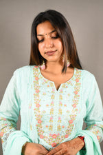 Load image into Gallery viewer, 3 Piece Cotton Frock Suit