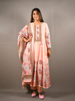 Load image into Gallery viewer, Party Wear Cotton Frock Suit With Dupatta