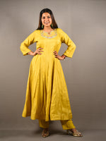 Load image into Gallery viewer, Anarkali Set With Embroidered Neckline And Silk Dupatta