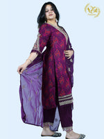 Load image into Gallery viewer, Pink Chinon Shining Straight Suit with Organza Dupatta