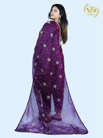 Load image into Gallery viewer, Pink Chinon Shining Straight Suit with Organza Dupatta