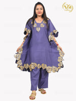 Load image into Gallery viewer, Purple Floral Printed Kaftan Co–ord Set