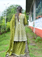 Load image into Gallery viewer, Original Stone Chinon Fabric Computer Work Sharara