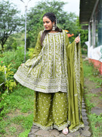 Load image into Gallery viewer, Original Stone Chinon Fabric Computer Work Sharara