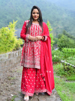 Load image into Gallery viewer, Original Stone Chinon Fabric Computer Work Sharara