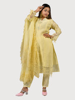 Load image into Gallery viewer, Maheshwari Silk Suit With Organza Dupatta & Bottom Silk