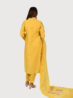 Load image into Gallery viewer, Maheshwari Silk Suit With Organza Dupatta & Bottom Silk