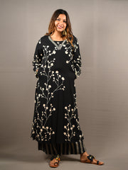 Black and White 2 Piece Pure Cotton Suit