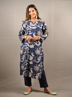 Load image into Gallery viewer, Blue 2 Piece Pure Cotton Suit
