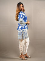 Load image into Gallery viewer, Blue and White 2 Piece Pure Cotton Suit
