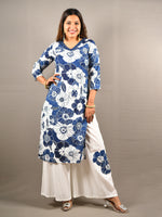 Load image into Gallery viewer, Blue and White 2 Piece Pure Cotton Suit
