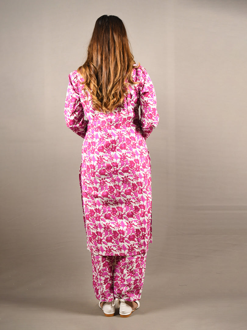 Pink 2 Piece Pure Cotton Suit